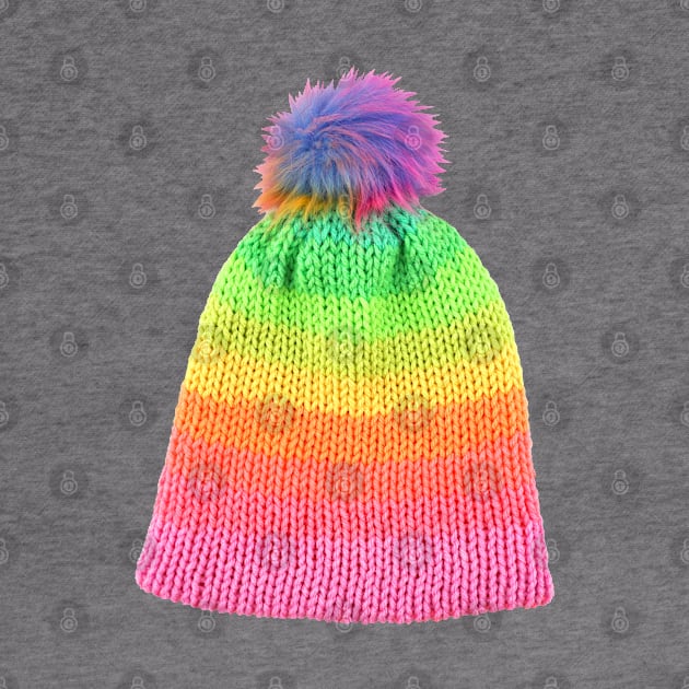 Rainbow Knit Hat Photo by bumblefuzzies